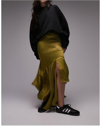 TOPSHOP Cut-about Asymmetric Maxi Skirt - Black