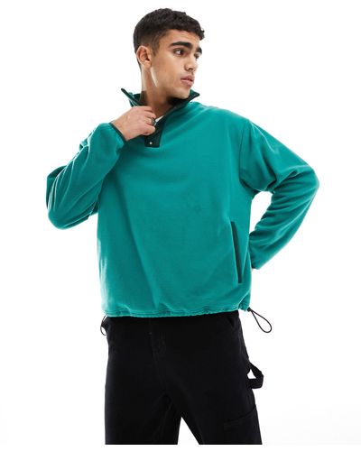ASOS – oversize-sweatshirt aus polarfleece - Grün