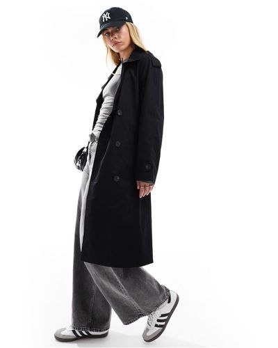 Bershka Trench-coat ultra long - Noir