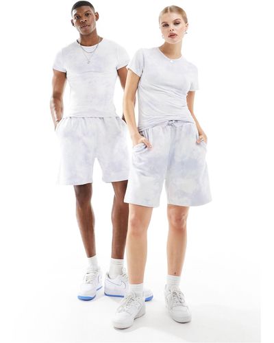 Weekday Unisex Jersey Shorts - White
