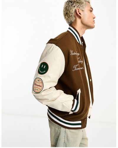 PacSun Paradise - giacca bomber stile college - Bianco