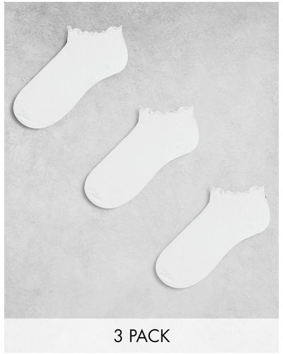 ASOS 3-pack Short Ankle Socks - White