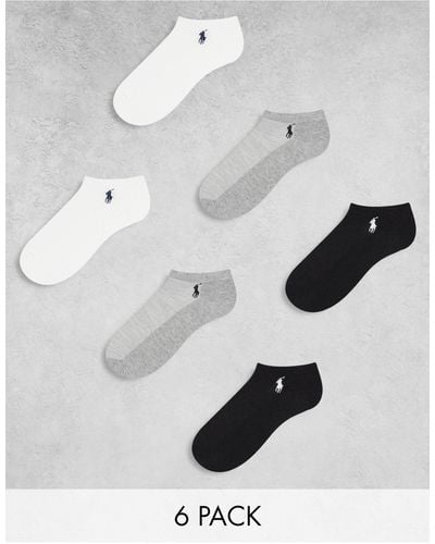 Polo Ralph Lauren 6 Pack Trainer Socks - White