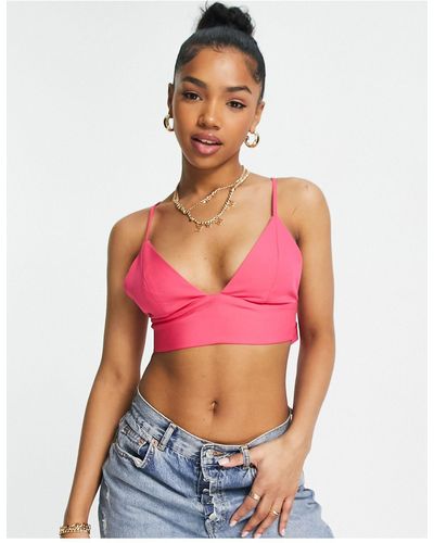 Lola May Tie Back Co-ord Cropped Cami Top - Pink