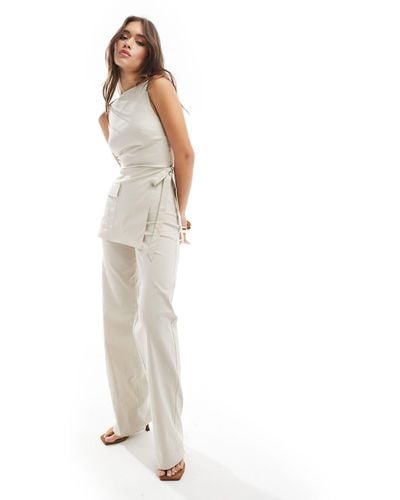 ASOS Utility Skirt Layered Jumpsuit - White