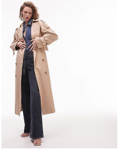 TOPSHOP Ultimate - trench color cammello - Bianco