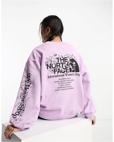 The North Face International Womens Day Oversized Back Print Sweatshirt - Pink