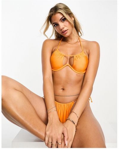 Boux Avenue Valencia Mono Wire Bikini Top - Orange