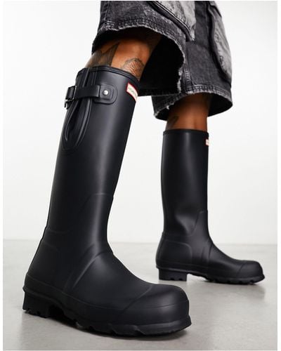 HUNTER Original Side Adjustable Wellington Boots - Black