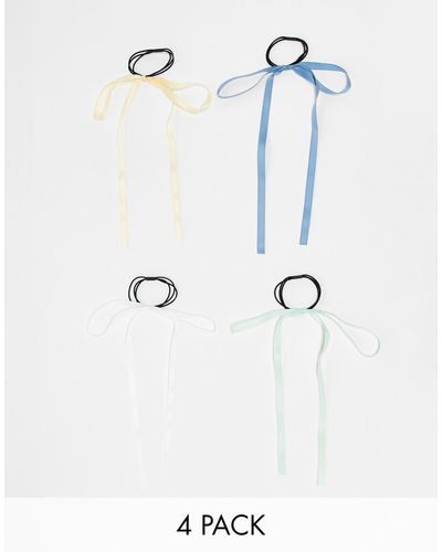 Pieces 4 Pack Bow Detail Hairbands - Multicolor