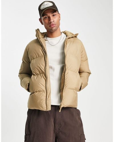 SELECTED Puffer Jacket With Hood - Natural