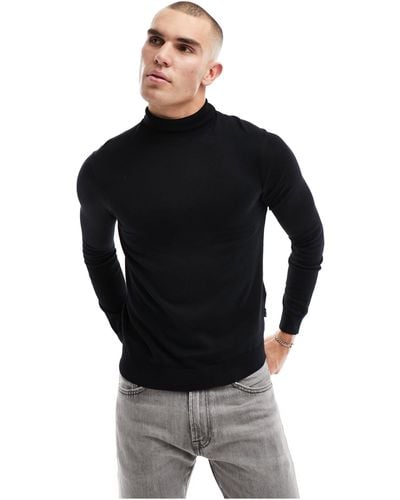 Only & Sons High Neck Sweater - Black