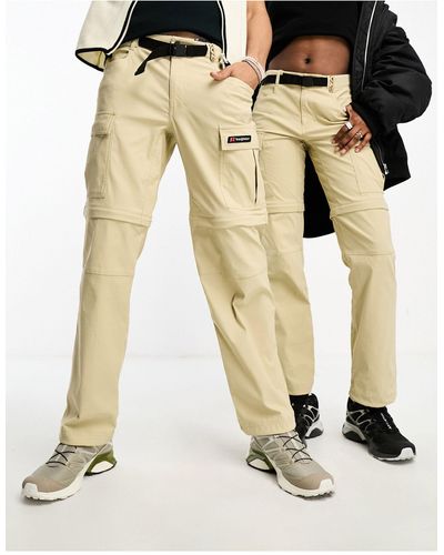 Berghaus Dolpa - pantaloni cargo unisex beige con zip alle ginocchia - Marrone