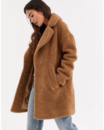 Abercrombie & Fitch Teddy Coat - Brown
