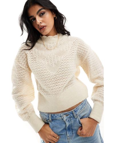Jdy Open Knit Sweater - White