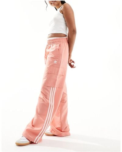 adidas Originals Pantalon cargo à 3 bandes - argile - Blanc