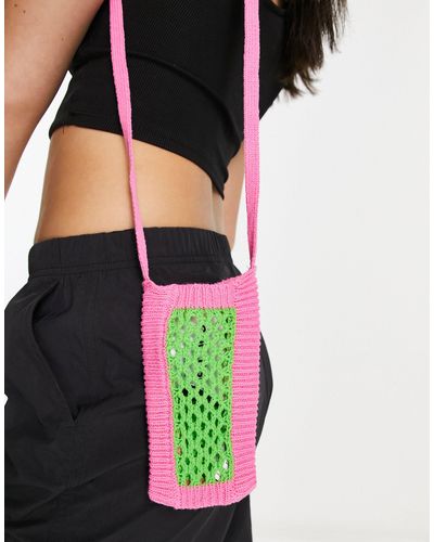 Collusion Crochet Phone Bag - Black