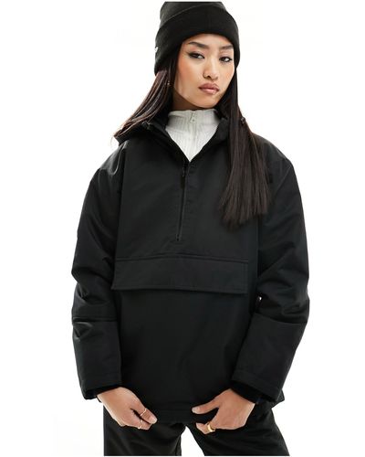 Threadbare Ski Overhead Quarter Zip Jacket - Black
