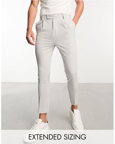 ASOS Tapered Smart Trousers - White