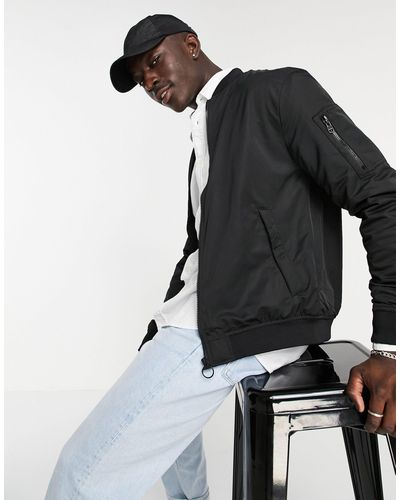 Pull&Bear – e bomberjacke - Schwarz
