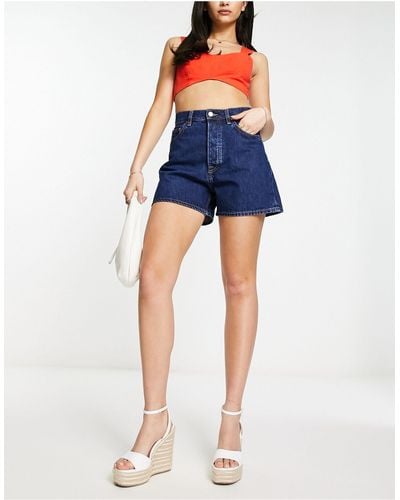 & Other Stories Forever Raw Denim Shorts - Blue