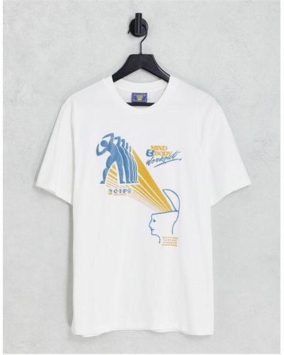 Coney Island Picnic Camiseta blanca con estampados mind and body - Blanco