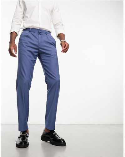 Ben Sherman Pleated Smart Trousers - Blue