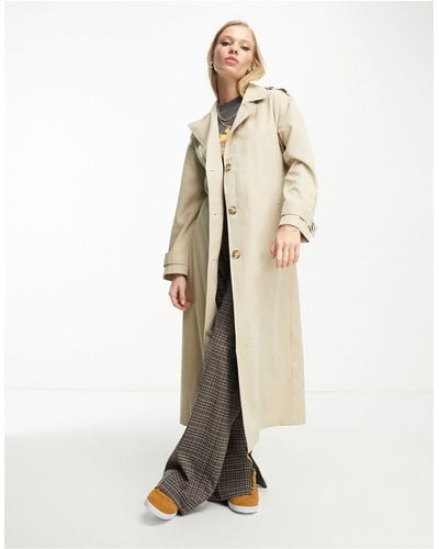 ONLY Longline Trench Coat - Natural