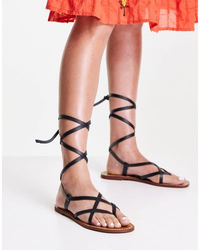 Pull&Bear Flat sandals for Women | Online Sale up to 64% off | Lyst