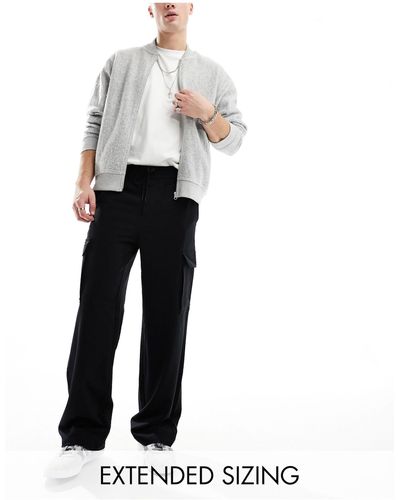 Only & Sons Pantalon cargo ample - Blanc