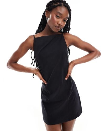 Weekday Jemma Mini Dress With Open Back Detail - Black