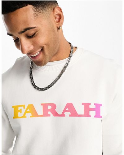 Farah – sweatshirt - Weiß