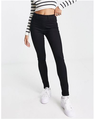 New Look Lift And Shape High Waisted Super Skinny Jeans - Black