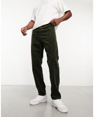 Carhartt Newel Relaxed Tapered Corduroy Trousers - Green
