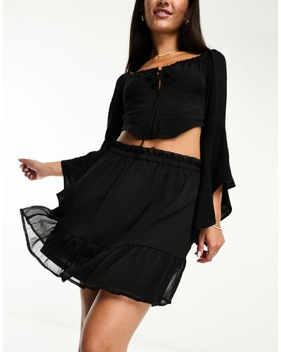 Jdy Tiered Mini Skirt - Black