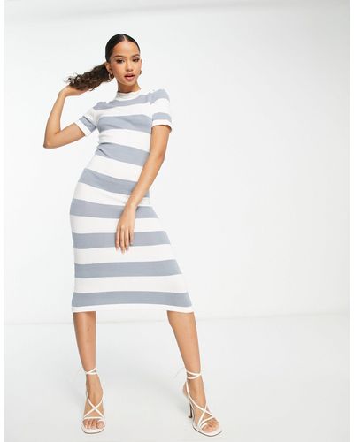 In The Style Knitted Midi Jumper Dress - White