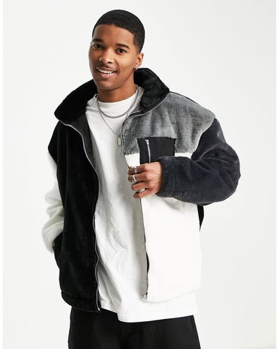 Liquor N Poker Micro Fur Jacket - Black