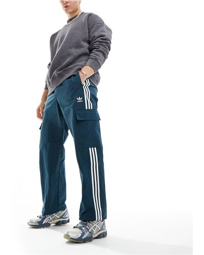 adidas Originals 3 Stripe Cargo Pants - Blue