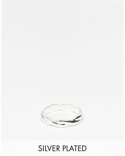 ASOS Asos Design Curve - Verde Ring Met Gedraaid Ontwerp - Wit