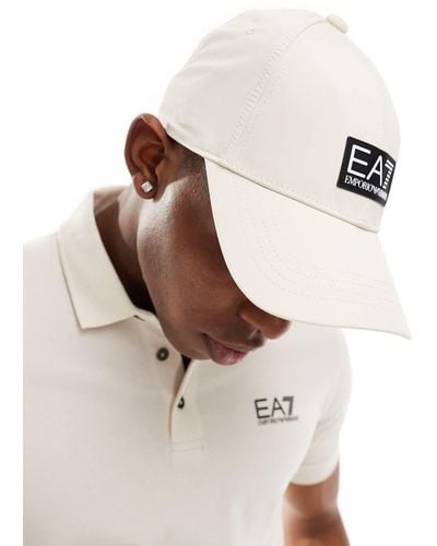 EA7 Armani Core Label Logo Baseball Cap - White