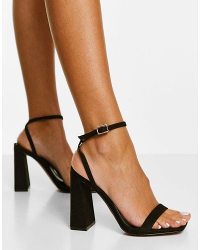 ASOS Nora Barely There Block Heeled Sandals - Black