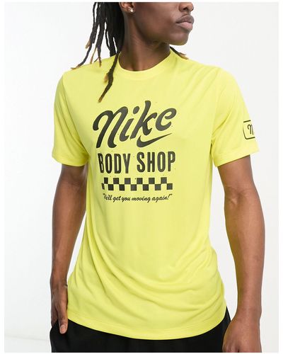 Nike Body shop dri-fit - t-shirt gialla - Giallo