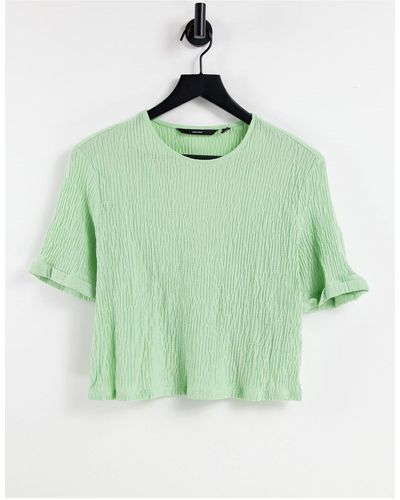 Vero Moda T-shirt Met Textuur - Groen