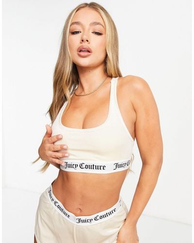 Juicy Couture Co-ord Velvet Bralette With Logo - Multicolour
