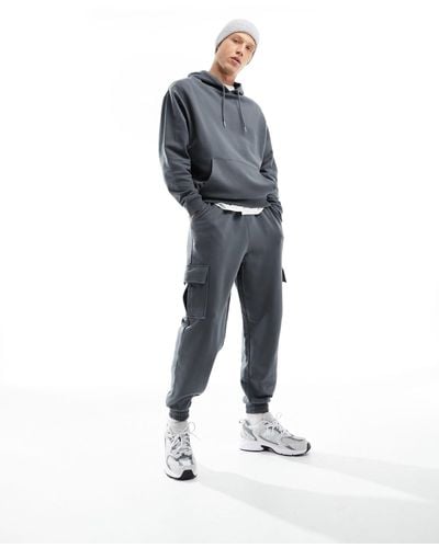 ASOS Tracksuit With Oversized Hoodie And Relaxed sweatpants - Blue