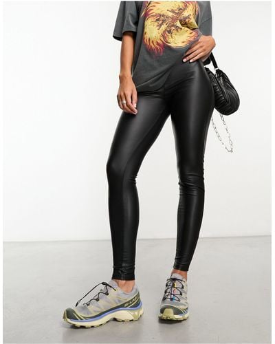 ONLY Faux Leather High Waisted leggings - Blue