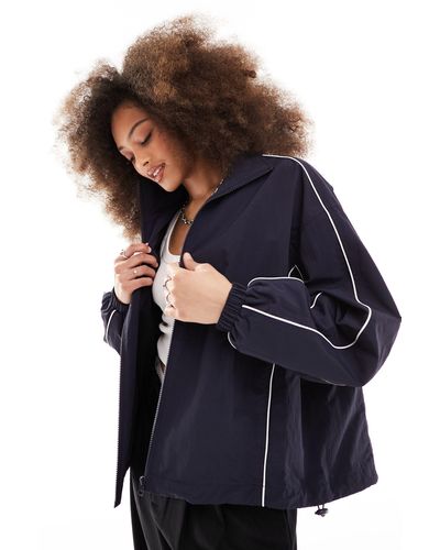ASOS Track Jacket With Piping Detail - Blue