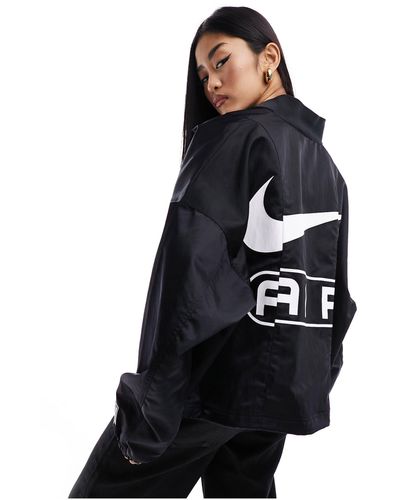 Nike Air - bomber oversize en tissu - Noir