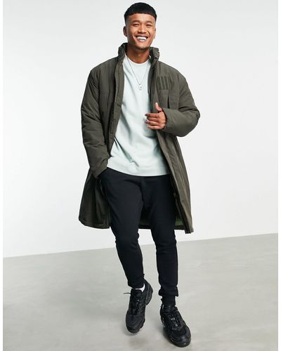 ASOS Parka Jacket With Funnel Neck - Multicolour