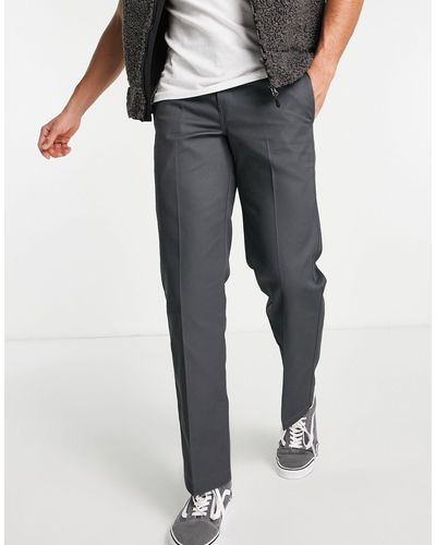 Dickies 873 - pantaloni da lavoro slim dritti grigi - grey - Grigio